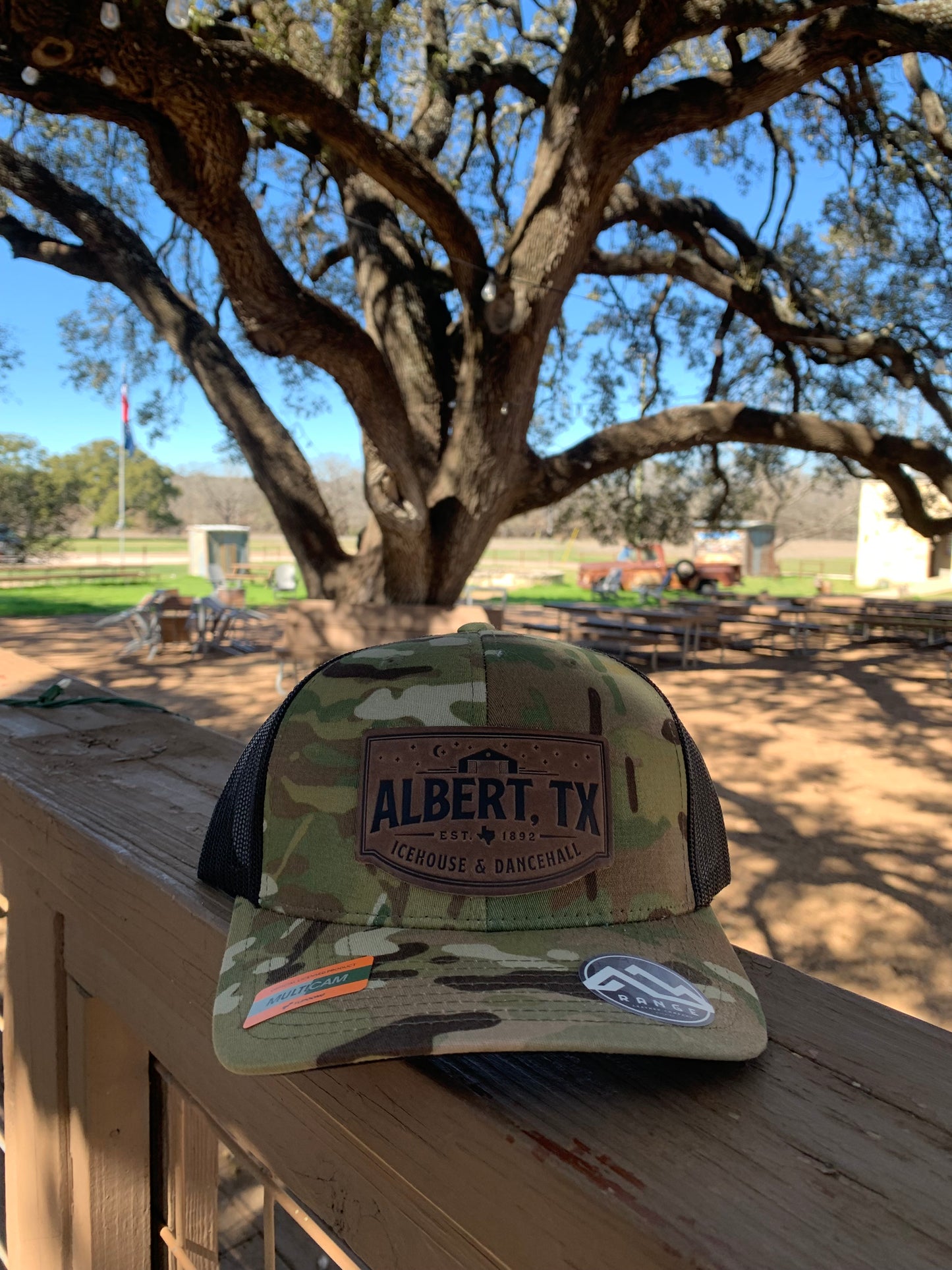 Camo Leather Patch Hat