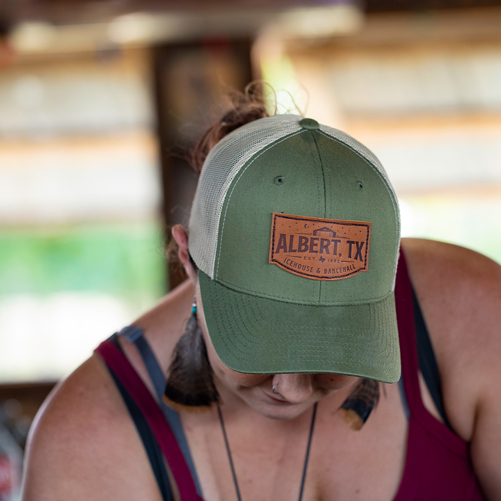 Olive green trucker hat sales