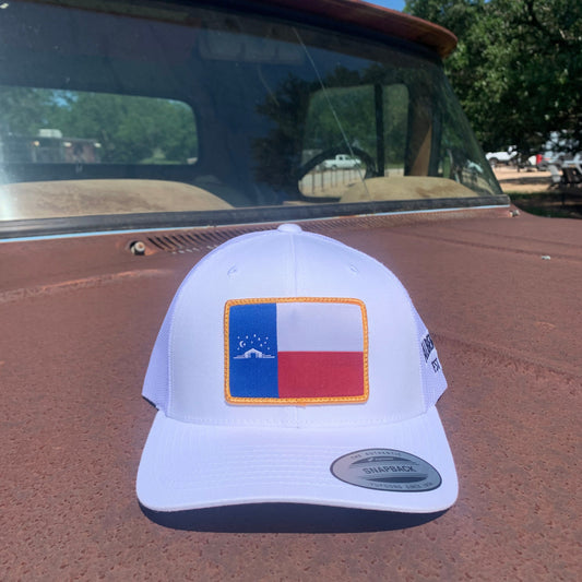 THE UNOFFICIAL TEXAS DANCHALL FLAG- YUPOONG HAT, WHITE