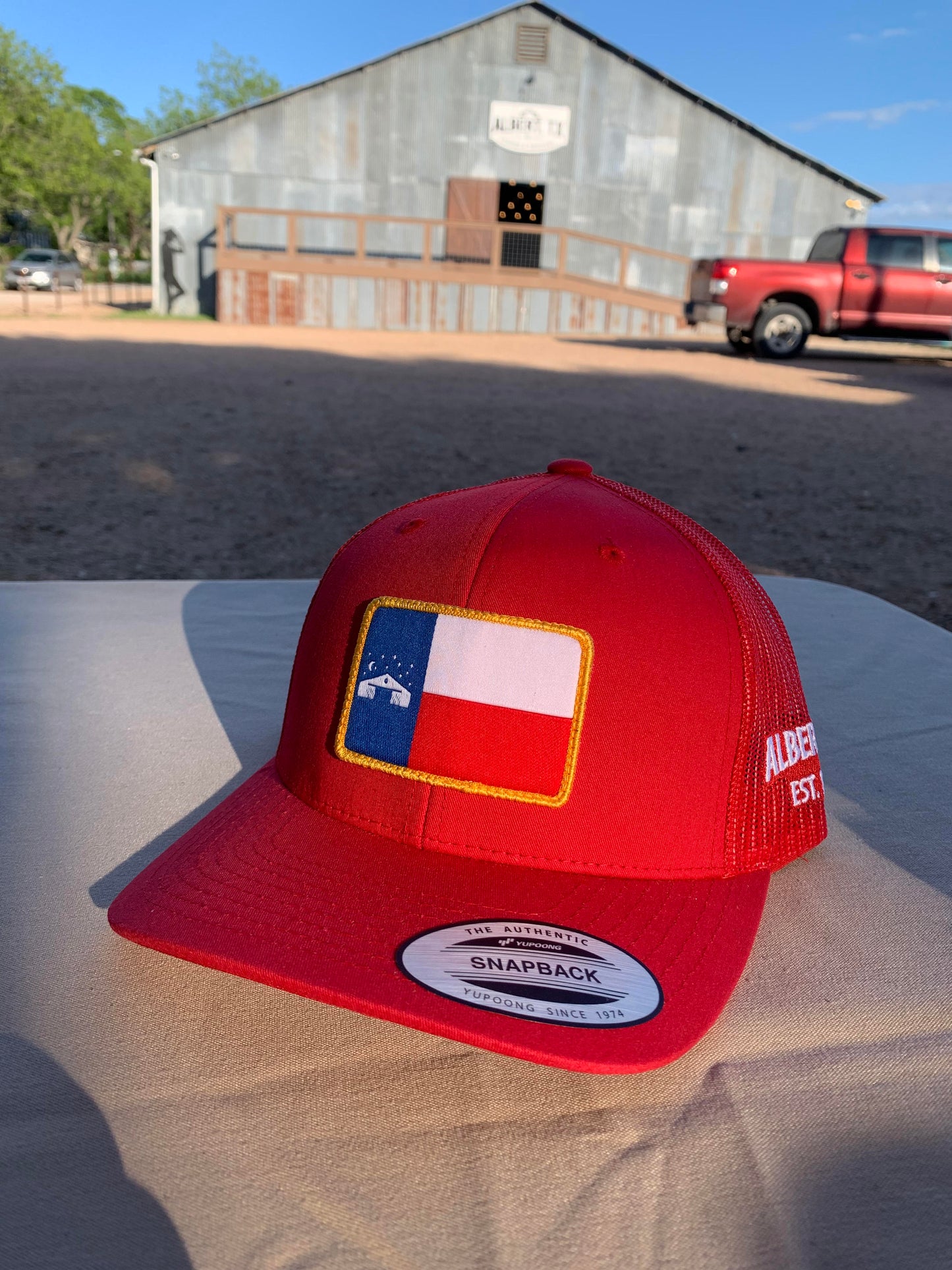 THE UNOFFICIAL TEXAS DANCEHALL FLAG - YUPOONG HAT, RED