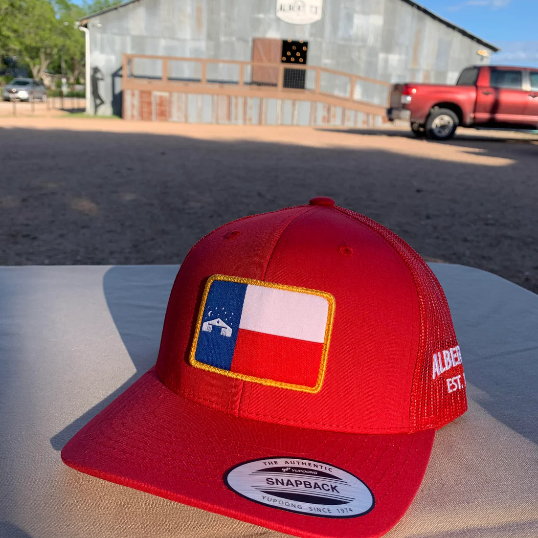 THE UNOFFICIAL TEXAS DANCEHALL FLAG - YUPOONG HAT, RED